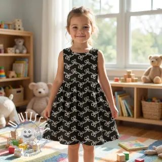 Tissu coton EMBROIDERY Rosemary black