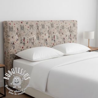 Tissu déco Linenlook Cute Paris multico