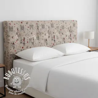 Tissu déco Linenlook Cute Paris multico