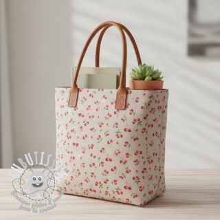 Tissu déco Linenlook Griotte multico