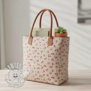 Tissu déco Linenlook Griotte multico