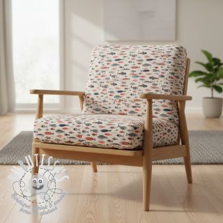 Tissu déco Linenlook Aquarium multico