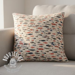 Tissu déco Linenlook Aquarium multico