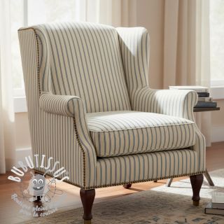 Tissu déco Linenlook Vincennes bleu