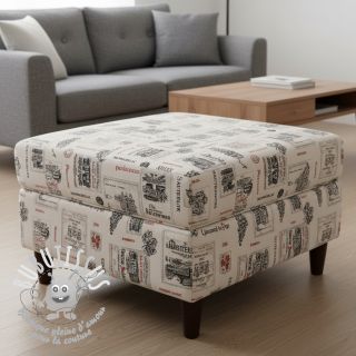 Tissu déco Linenlook Vincennes rouge