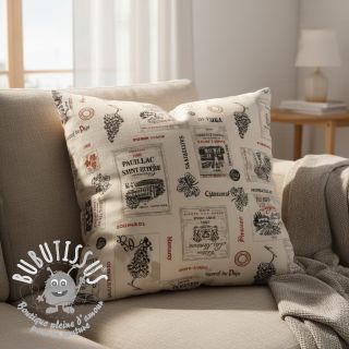 Tissu déco Linenlook Vincennes rouge