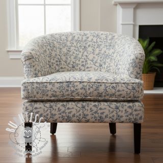 Tissu déco Linenlook Meredith bleu