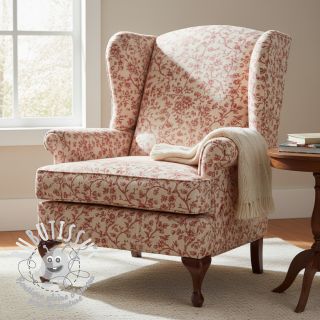 Tissu déco Linenlook Meredith rouge