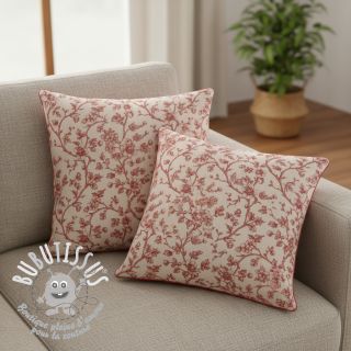 Tissu déco Linenlook Meredith rouge