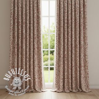 Tissu déco Linenlook Meredith rouge