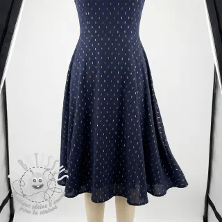 Viscose LUREX navy