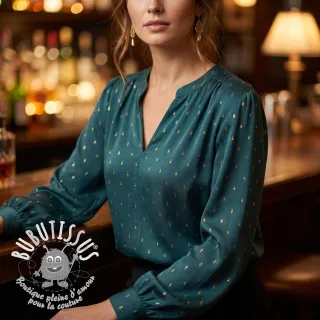 Viscose LUREX emerald