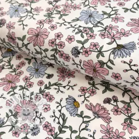 Jersey Flowers ecru