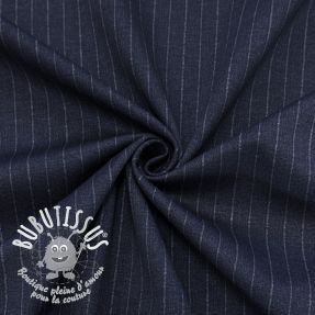 Tissu pour tailleur femme VICENZA Pinstripe navy