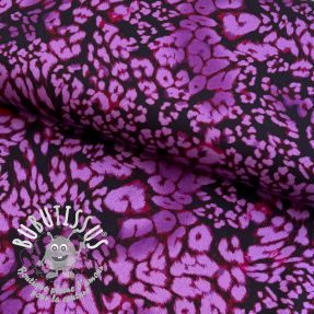 Viscose ROSELLA STRETCH Animals purple