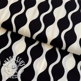 Viscose ECOVERO Abstract black ecru