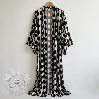 Viscose ECOVERO Abstract black ecru