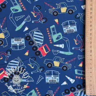 Tissu coton Vehicles blue