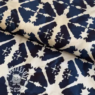 Tissu coton BATIK navy