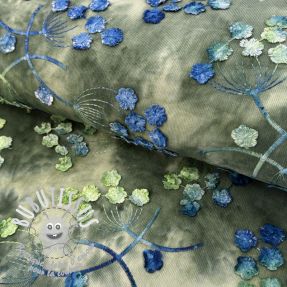 Tissu velours cotelé fin TIE DYE 21W Dandy design A