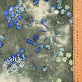 Tissu velours cotelé fin TIE DYE 21W Dandy design A