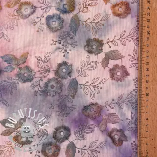 Tissu velours cotelé fin TIE DYE 21W Catchy design B