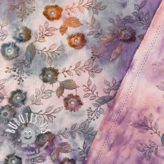 Tissu velours cotelé fin TIE DYE 21W Catchy design B