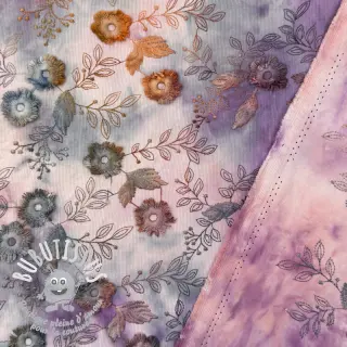 Tissu velours cotelé fin TIE DYE 21W Catchy design B