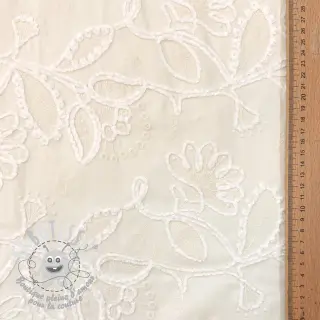 Tissu coton EMBROIDERY Chenille Manon design B