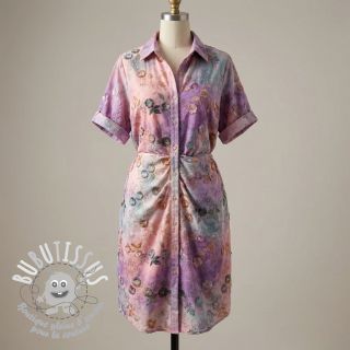 Tissu velours cotelé fin TIE DYE 21W Catchy design B