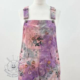 Tissu velours cotelé fin TIE DYE 21W Catchy design B