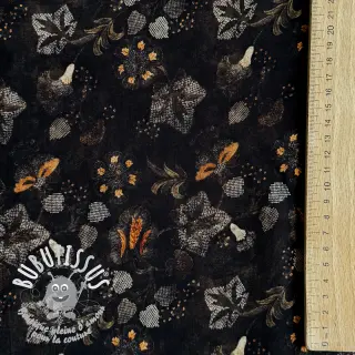 Viscose RAYON POPLIN Dark barrock design A