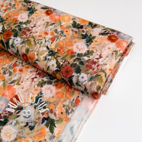Viscose RAYON POPLIN Wild flowers design A