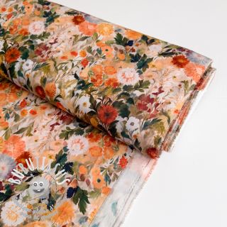 Viscose RAYON POPLIN Wild flowers design A