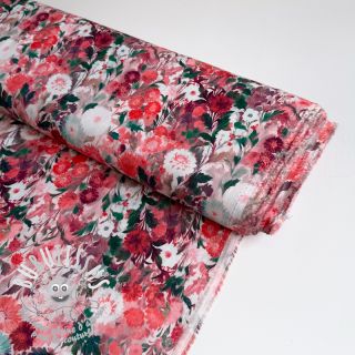 Viscose RAYON POPLIN Wild flowers design D