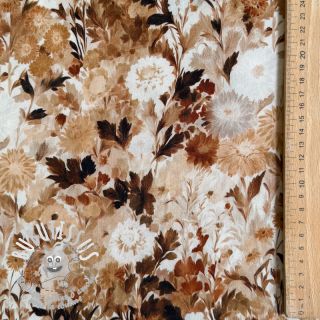 Viscose RAYON POPLIN Wild flowers design C