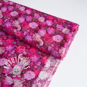 Viscose RAYON POPLIN Flower sea design A