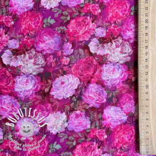 Viscose RAYON POPLIN Flower sea design A