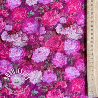 Viscose RAYON POPLIN Flower sea design A