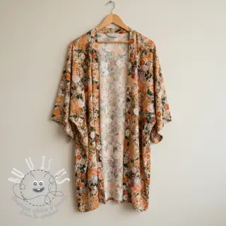 Viscose RAYON POPLIN Wild flowers design A
