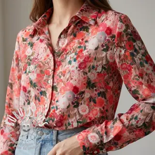 Viscose RAYON POPLIN Wild flowers design B