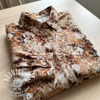 Viscose RAYON POPLIN Wild flowers design C