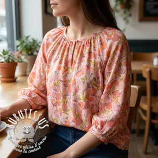 Viscose RAYON POPLIN Simplistic flowers design A