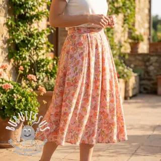 Viscose RAYON POPLIN Simplistic flowers design A