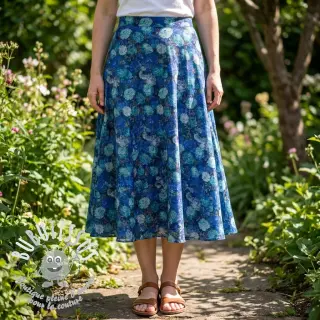 Viscose RAYON POPLIN Flower sea design B