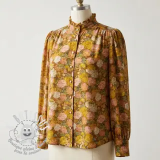 Viscose RAYON POPLIN Flower sea design C