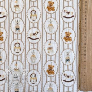 Tissu double gaze/mousseline Vintage toys design C