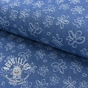 JEANS DENIM JACQUARD Flower dark jeans