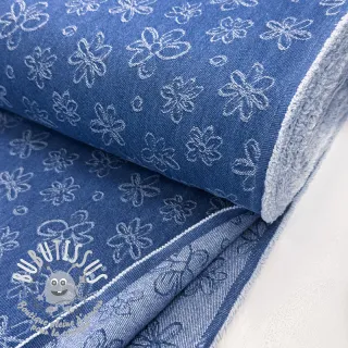 JEANS DENIM JACQUARD Flower dark jeans