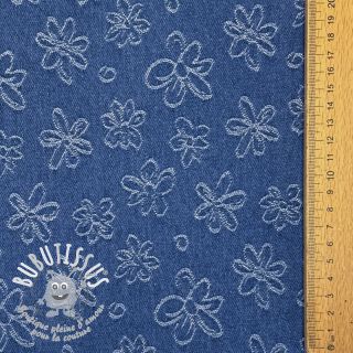JEANS DENIM JACQUARD Flower dark jeans